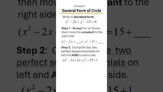 General Form to Standard Form of a Circle in 1 Minute Example 5 [upl. by Delfine]