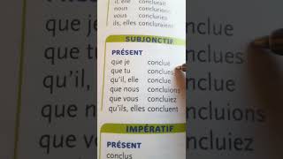 Le verbe conclure au subjonctif conjugaison apprendre education français [upl. by Adnomal]