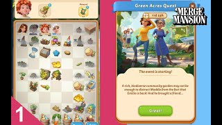 Merge Mansion Green Acres Quest Event  Part 1 🐞🌻 [upl. by Francoise]