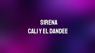 Cali Y El Dandee  Sirena  LetraLyrics [upl. by Esilram430]