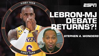 Stephen A ADMITS the LeBronMJ GOAT debate will resurface if the Lakers win it all 😯  First Take [upl. by Ynoep308]