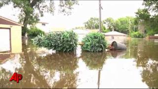 Raw Video Flooding Worsens in North Dakota [upl. by Etnovaj]