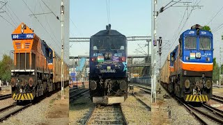 Different Colour Livery EMD Locomotive WDP4B amp WDP4D  ICF Train Crossing Malout Railway Station [upl. by Dranoc]