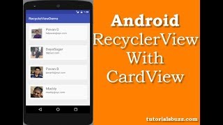 Recyclerview with CardView tutorial using Material Design in Android Studio [upl. by Carny416]