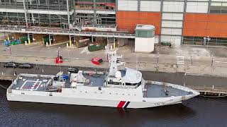 P678 Pluvier French navy patrol vessel at leith docks [upl. by Nitsew]