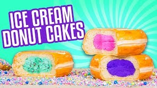 3 Flavors Ice Cream Donut CAKES  How To Cake It [upl. by Penman]