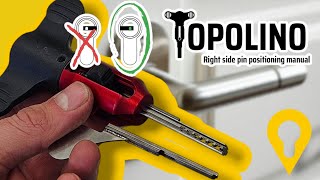 Topolino  Lockpicking Dimple Locks  Right side position of the Pins [upl. by Nylcaj]