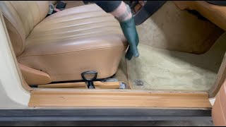 Lubricating Old Mercedes Manual Seat Tracks What a Difference [upl. by Nazler713]