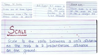 10 lines on ScaleComponents of MapScale and Its TypesStatement ScaleLinear ScaleRF Scale [upl. by Nylahs]