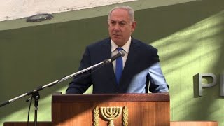 Netanyahu pede que terrorismo seja apagado do mundo [upl. by Heater112]