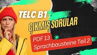 TELC B1 SINAVI PDF 13 SPRACHBAUSTEINE TEIL 2 [upl. by Cinelli451]