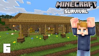 Minecraft Medieval Horse Stables  118 Survival Lets play  Ep 6 [upl. by Dnomra335]