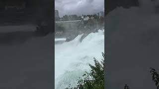 Rheinfall rheinfall nature waterfall usa turkey switzerland amazing wow realestate broken [upl. by Yrehc]