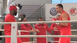 Владимир Кличко  Кубрат Пулев Wladimir Klitschko  Kubrat Pulev Media workout [upl. by Raffo]