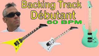 Tuto Guitare  Backing Track 001  Mi mineur  La mineur  Ré  Sol  Asus2  EmAm DG Asus2 60BPM [upl. by Auqinaj357]