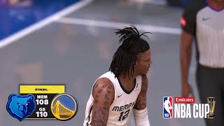 NBA 2K25 Ultra Modded Emirates NBA Cup 🏆  WARRIORS vs GRIZZLIES FULL GAME HIGHLIGHTS [upl. by Kurtis]