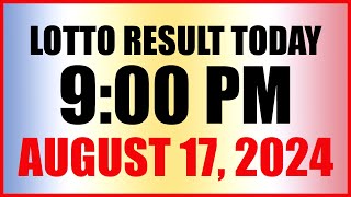 Lotto Result Today 9pm Draw August 17 2024 Swertres Ez2 Pcso [upl. by Egedan410]