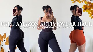 Amazon Activewear Fall 2024 🍁 THE BEST Lululemon DUPES Affordable Activewear [upl. by Hamimej994]