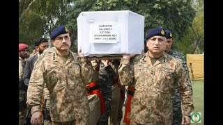 COAS Asim Munir amp Senior Officers attended Funeral Prayers of Lt Col Muhammad Ali Shoukat amp Soldiers [upl. by Glantz]