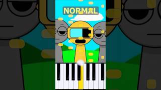 Garnold Theme Incredibox Sprunki  Normal Vs Horror on piano [upl. by Gneh]