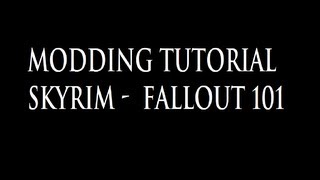 Modding Tutorial  Fallout  Skyrim 101 Nexus Mod Manager [upl. by Eetnahs637]