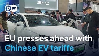 EU greenlights tariffs for Chinese electric vehicles  DW News [upl. by Zales]