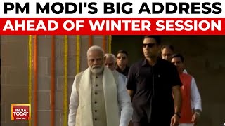 PM Modis Big Address Ahead Of Winter Session  Fireworks Expected In Winter Session Today [upl. by Novonod]