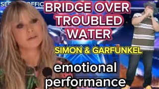 AMERICAN GOT TALENT FILIPINO SINGER SINGS BRIDGE OVER TROUBLED WATER SIMON amp GARFUNKEL AMAZING [upl. by Orofselet]