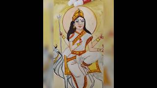 Navratri Day 8 Mata Gauri 🙏navratriwatercolorpainting art artloversyoutubeshorts [upl. by Rao]