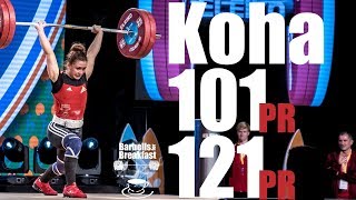 Rebeka Koha 58kg Latvia 101kg Snatch 121kg Clean and Jerk  2017 weightlifting world championship [upl. by Jacqueline]