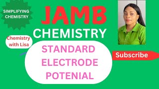 STANDARD ELECTRODE POTENIAL JAMB CHEMISTRY 2025 FREE ONLINE LESSONTUTORIAL [upl. by Gal]