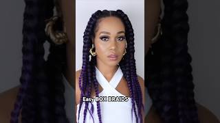 EASY BOX BRAIDS 🔥 protectivestyle hairstyle viralvideo viralshorts trending fyp braids hair [upl. by Ahsiemal]