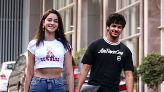 Khaali Peeli  Ananya Pandey amp Ishaan Khatter Spotted For Pre Film Meeting At Ali Abbas Zafar Office [upl. by Nanek]