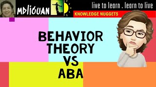 Behavior Theory vs ABA [upl. by Adaran181]