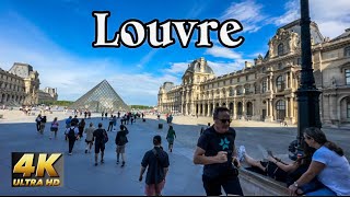 Paris France  Le louvre  The Louvre Walking Tour 4K [upl. by Arrio508]