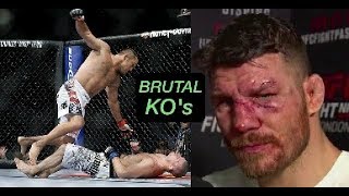 3 Times Michael Bisping got FLATLINED Worst UFC Knockouts [upl. by Leerzej]