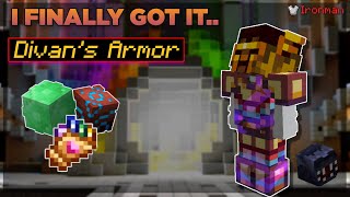 Divan Armor Guide  How I Got the BEST Mining Armor on Hypixel Skyblock Ironman [upl. by Adiaros]