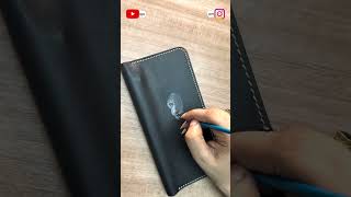 MUSHI Lion Shadow  Abstract Painting on Wallet BTS Reel [upl. by Yraccaz]