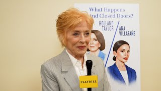 Holland Taylor and Ana Villafañe Discuss OffBroadways NA [upl. by Haeli]