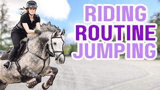 My Riding ROUTINE for Showjumping This Esme Ad [upl. by Aisat]