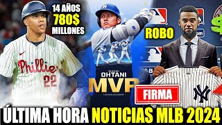 JUAN SOTO EXIGE 12 AÑOS Y 700 MILLONES TEOSCAR A YANKEES ARRAEZ A YANKEES OHTANI Y JUDGE MVP MLB [upl. by Natala]