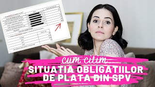 CUM CITIM SITUATIA OBLIGATIILOR DE PLATA din SPV  Generalitati [upl. by Reivilo719]