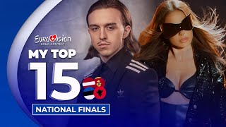 Eurovision 2025 National Finals  My Top 15 🇦🇱🇪🇪🇱🇻🇲🇪 [upl. by Unam]