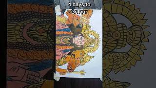 ‼️first time colouring in 200gsm paper ‼️ Hanuman ji drawing ‼️ Twinvlogsart viral hanumanji [upl. by Akiehs]