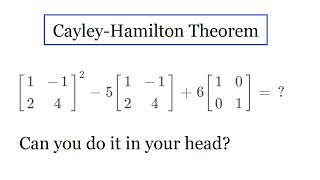 Cayley Hamilton Theorem [upl. by Aimar]