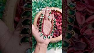 Enamel mango necklace whatsap 9567318541 wwwsidhasstorecom keralajewellery bridaljewllery [upl. by Leahicm]