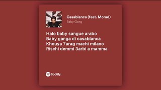 Casablanca  Baby Gang Morad LetraLyrics [upl. by Alcock]