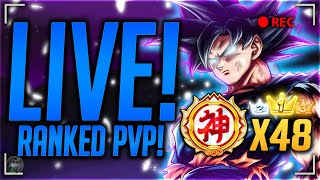 ULTRA INSTINCT GOKU IS BAAACKKK 48x GOD RANKED PvP PLAYER Dragon Ball Legends [upl. by Naillig]