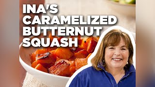 Ina Gartens Caramelized Butternut Squash  Barefoot Contessa  Food Network [upl. by Tav]