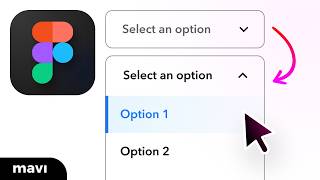 Create a DROPDOWN MENU in Figma Tutorial [upl. by Rabma]